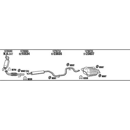 Система выпуска ОГ Walker XMY7L6 SAK017355AA 2OE VMQ 146637 изображение 0