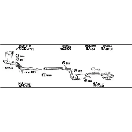 Система выпуска ОГ Walker SKK020001B SFEIZ ZW56JR 1 147419 изображение 0