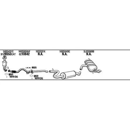 Система выпуска ОГ Walker 147441 SKK032750BA Q1 EQF ZX7NUPA изображение 0
