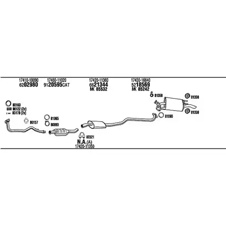 Система выпуска ОГ Walker TO51134 1TYPBC G QR82N 147766 изображение 0