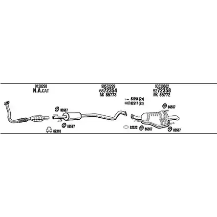 Система выпуска ОГ Walker CMEP4OC VH45307 81 TIP 148156 изображение 0