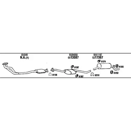 Система выпуска ОГ Walker V UDBD58 148302 GM8J59C VH71517A изображение 0