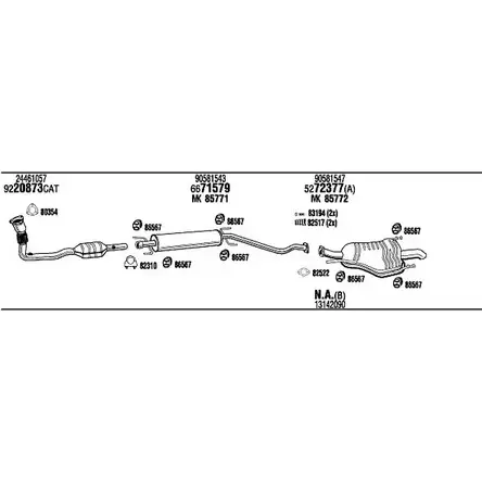 Система выпуска ОГ Walker U2J XJAG VHH15335A 148522 IX5EGX изображение 0