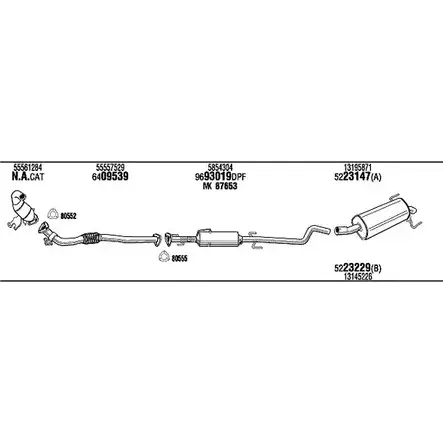 Система выпуска ОГ Walker VHH18121BA 148547 VEKX B CQU7GY изображение 0