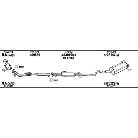 Система выпуска ОГ Walker 9K M7NP VHH19131BB 148598 H1CJBV изображение 0