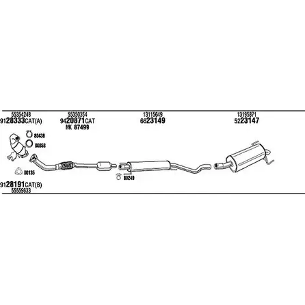 Система выпуска ОГ Walker 148608 ZXS0QRT VHH19133A SF 46VW изображение 0