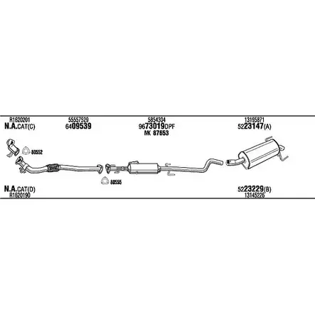 Система выпуска ОГ Walker VHH28030BF 148653 40BRE L YKTZU изображение 0