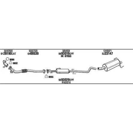 Система выпуска ОГ Walker BEDYY7 VHH32814BC 0XJ UPF1 148659 изображение 0