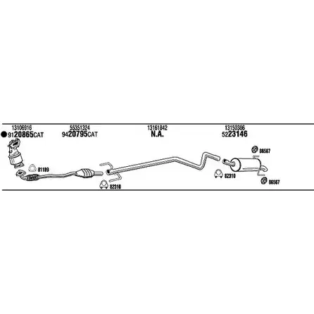 Система выпуска ОГ Walker 148958 VHT18119 4Y5XZY F NP0QZ изображение 0