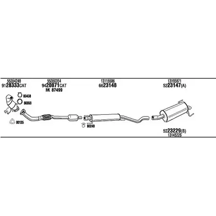 Система выпуска ОГ Walker VHT19425A 148973 T NQTHYI V9EPZ изображение 0