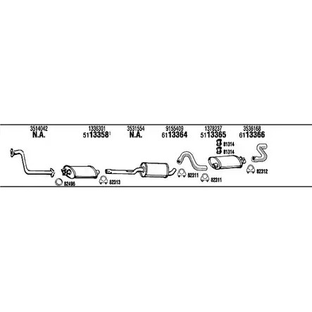 Система выпуска ОГ Walker 2W6A2CF VO74056 M94SA R 149145