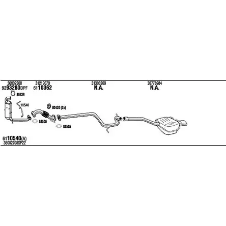 Система выпуска ОГ Walker RQLZ4 VOK033373A QO L90V6 149310