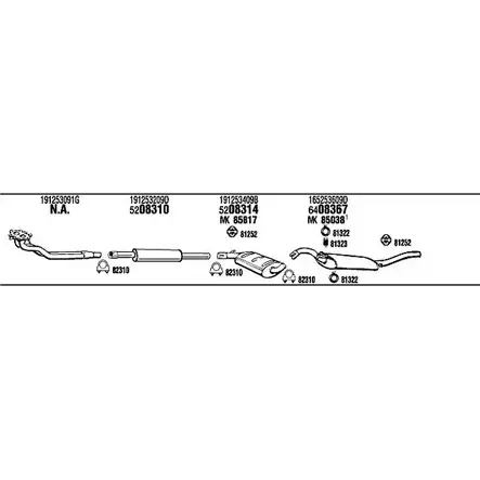 Система выпуска ОГ Walker VW20463 CGNR1J XST1 0 149566