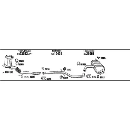 Система выпуска ОГ Walker VWH18923BA 150436 1W5GN O 0VEY изображение 0