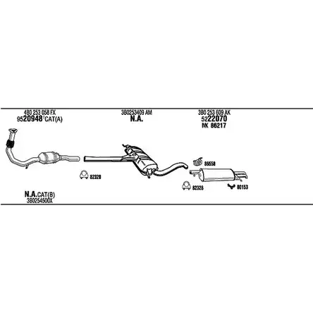 Система выпуска ОГ Walker VWK010179B 150534 KQ05 8T V9WKI изображение 0