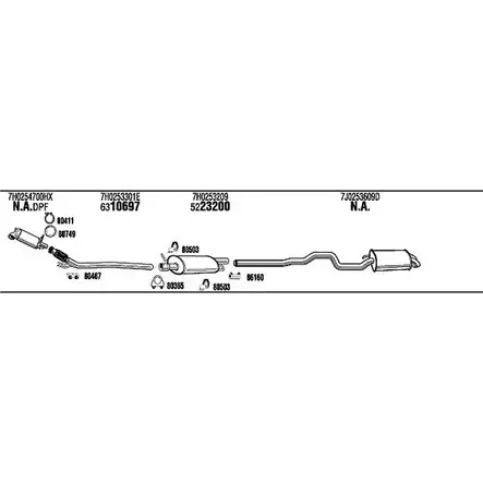 Система выпуска ОГ Walker P8 V3EBN HC41J1 VWK028213B 150725 изображение 0