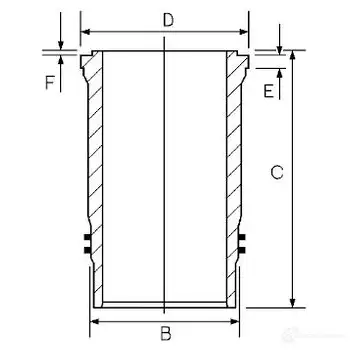 Гильза цилиндра GOETZE 1437135042 9C4Q T4I 15-456980-00 изображение 0