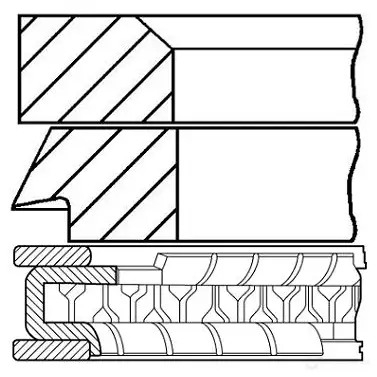 Комплект поршневых колец GOETZE TPOZN P2 08-423705-00 4060426048334 1202644080