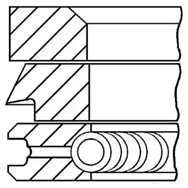 Комплект поршневых колец GOETZE IES Y7W 08-406200-00 2783160 - Изображение 1