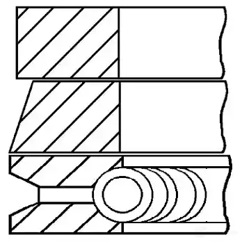 Комплект поршневых колец GOETZE 08-961800-00 2783791 3T2L7K W изображение 2