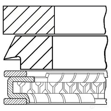 Комплект поршневых колец GOETZE AV47D U2 2783431 08-442600-00