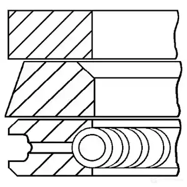 Комплект поршневых колец GOETZE WR DLR 08-214500-10 2782715 изображение 0