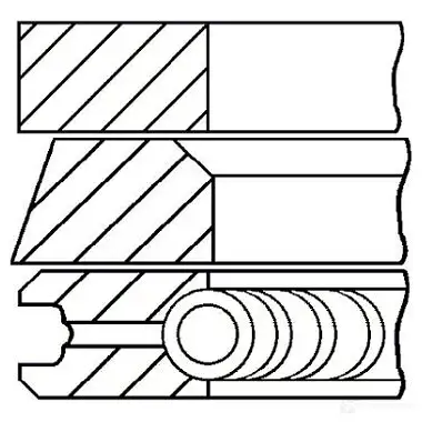 Комплект поршневых колец GOETZE WR DLR 08-214500-10 2782715 изображение 1