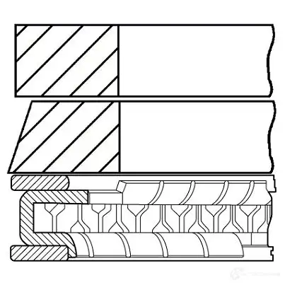 Комплект поршневых колец GOETZE JQ3 B925 08-374400-00 2783115
