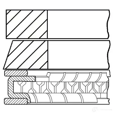 Комплект поршневых колец GOETZE JQ3 B925 08-374400-00 2783115 изображение 0
