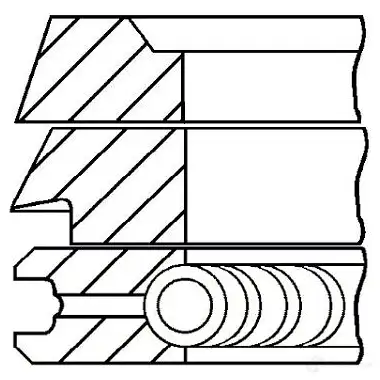 Комплект поршневых колец GOETZE B EQVJOT 2782647 08-182400-10 изображение 0