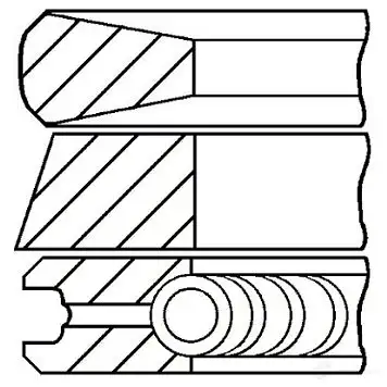 Комплект поршневых колец GOETZE DW LB2XV 2782747 08-245200-00