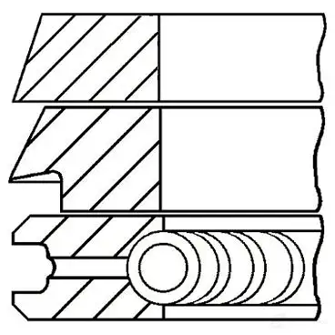 Комплект поршневых колец GOETZE 2783459 08-501200-00 B OR5V6 изображение 0