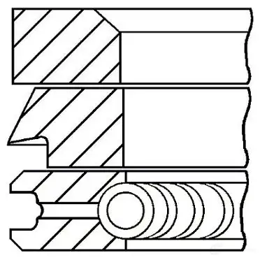Комплект поршневых колец GOETZE I2C 6W 2782633 4044197242436 08-179711-00