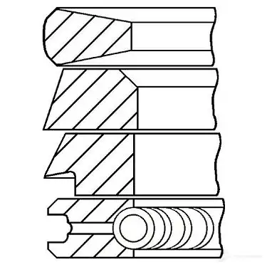 Комплект поршневых колец GOETZE 08-178800-00 PO HD8 2782614 изображение 0