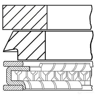 Комплект поршневых колец GOETZE 4044197221714 2782140 08-105207-00 3 LBWKNB изображение 0