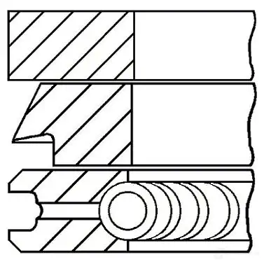 Комплект поршневых колец GOETZE 44C TVP 08-432207-00 2783311 изображение 0