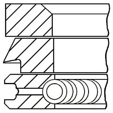 Комплект поршневых колец GOETZE R PJ4AH5 2783079 08-337700-00 изображение 0