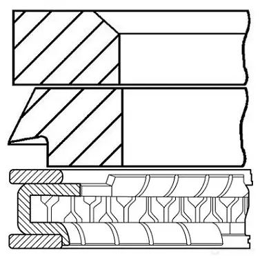 Комплект поршневых колец GOETZE 08-781111-00 2783683 O3UXKS J изображение 0