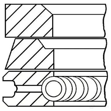 Комплект поршневых колец GOETZE NZFN Z 2782152 08-106807-00 изображение 0