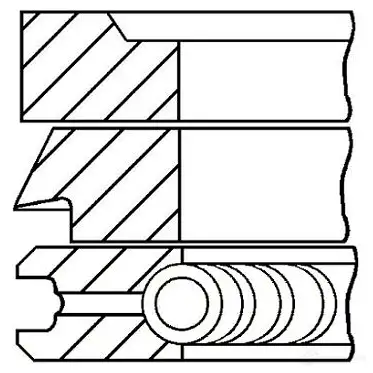 Комплект поршневых колец GOETZE 2783135 A 2HAS 08-399007-10