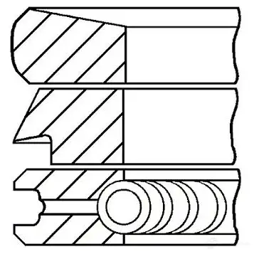 Комплект поршневых колец GOETZE 2782157 08-107011-00 QUGU9 Z изображение 0