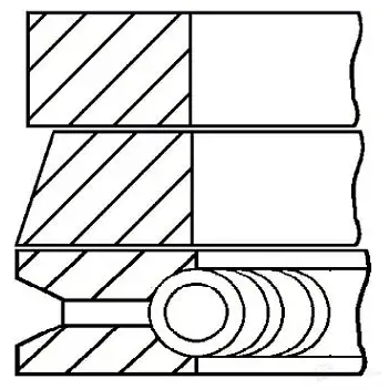 Комплект поршневых колец GOETZE 2783104 LNB7 H 08-373000-00