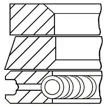 Комплект поршневых колец GOETZE 2782363 4044197602421 RQ OOD 08-136400-10 изображение 0