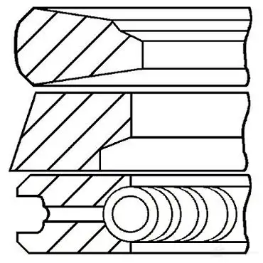 Комплект поршневых колец GOETZE N 2OGJ 08-428900-00 2783283 4044197572717 изображение 0