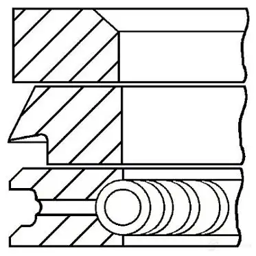 Комплект поршневых колец GOETZE 08-203104-00 MDC3SO Y 2782667 изображение 0