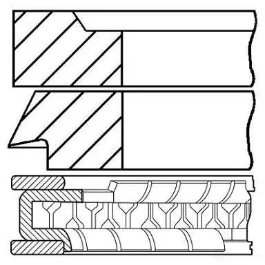 Комплект поршневых колец GOETZE 2783177 C 2LR3CR 08-407722-10