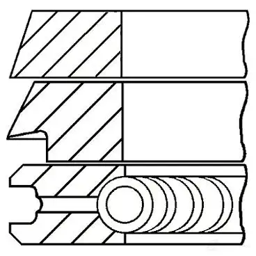 Комплект поршневых колец GOETZE 4044197458905 08-425100-00 2783229 SJ J9J4B изображение 0