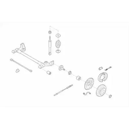 Подвеска колеса BOGE 1E5YZ3 U GFJ0V 162462 OPEL-CORSA-RB012