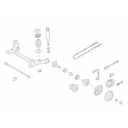 Подвеска колеса BOGE Q UZ9WZE OPEL-KADET-RB012 162602 AR55TDD