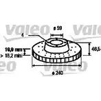 Тормозной диск VALEO 186156 DF 088 TTSBI9S 219564 изображение 0